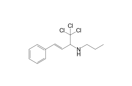 N-(4,4,4-Trichloro-1-phenylbut-1-en-3-yl)-N-propylamine