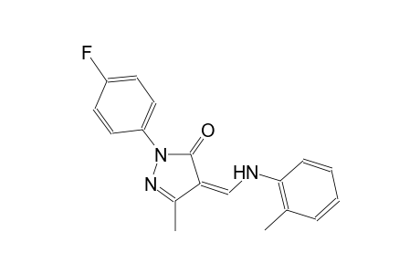 (4Z)-2-(4-fluorophenyl)-5-methyl-4-(2-toluidinomethylene)-2,4-dihydro-3H-pyrazol-3-one
