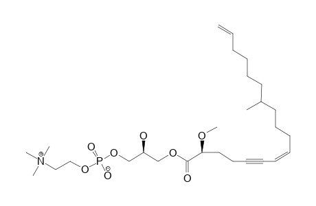 STELLETTACHOLINE-A;1-O-[(Z)-(2S)-2-METHOXY-12-METHYLOCTADECA-7,17-DIEN-5-YNOYL]-SN-GLYCERO-3-PHOSPHOCHOLINE