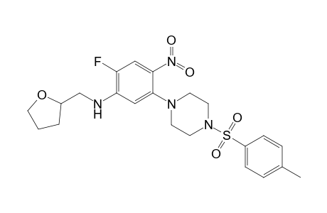 2-Furanmethanamine, N-[2-fluoro-5-[4-[(4-methylphenyl)sulfonyl]-1-piperazinyl]-4-nitrophenyl]tetrahydro-