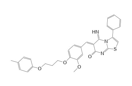 7H-thiazolo[3,2-a]pyrimidin-7-one, 5,6-dihydro-5-imino-6-[[3-methoxy-4-[3-(4-methylphenoxy)propoxy]phenyl]methylene]-3-phenyl-, (6Z)-