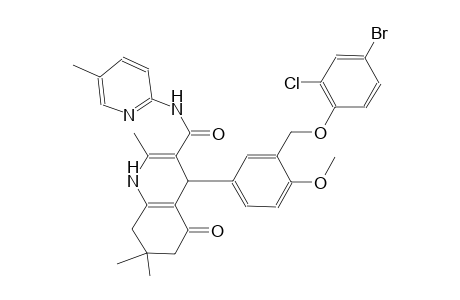 4-{3-[(4-bromo-2-chlorophenoxy)methyl]-4-methoxyphenyl}-2,7,7-trimethyl-N-(5-methyl-2-pyridinyl)-5-oxo-1,4,5,6,7,8-hexahydro-3-quinolinecarboxamide