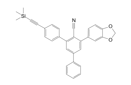 5'-(Benzo[d][1,3]dioxol-5-yl)-4''-((trimethylsilyl)ethynyl)-[1,1':3',1''-terphenyl]-4'-carbonitrile