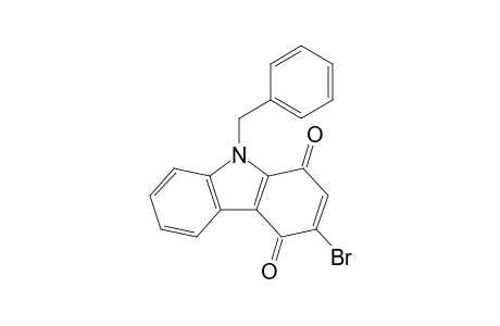 3-bromanyl-9-(phenylmethyl)carbazole-1,4-dione