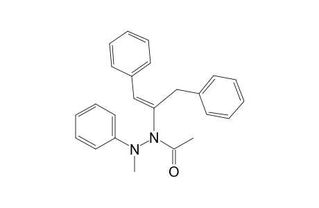 Acetic acid, 2-methyl-2-phenyl-1-[2-phenyl-1-(phenylmethyl)ethenyl]hydrazide