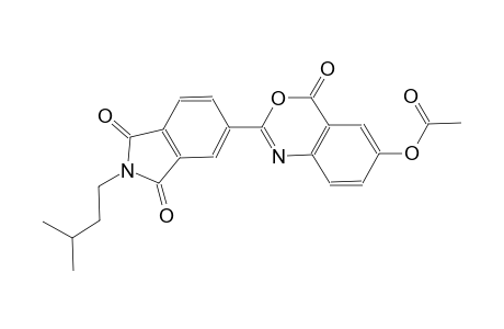 1H-isoindole-1,3(2H)-dione, 5-[6-(acetyloxy)-4-oxo-4H-3,1-benzoxazin-2-yl]-2-(3-methylbutyl)-