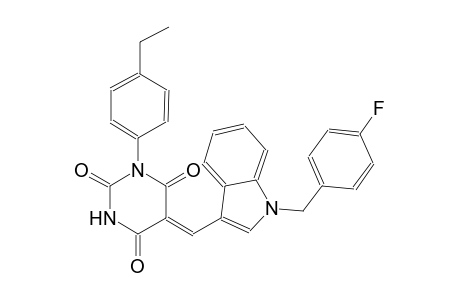 (5Z)-1-(4-ethylphenyl)-5-{[1-(4-fluorobenzyl)-1H-indol-3-yl]methylene}-2,4,6(1H,3H,5H)-pyrimidinetrione
