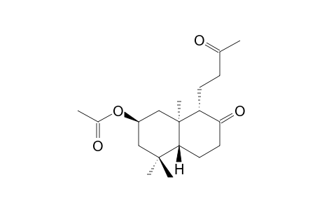 2-BETA-ACETOXY-14,15,17-TRINOR-ENT-LABDANE-8,13-DIONE