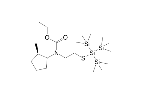 (1R)-1-Methyl-2-[N-(ethoxycarbonyl)-N-{2-tris(trimethylsilyl)silylthioethylamino}]cyclopentane