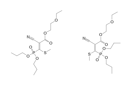 ETHOXYETHYL-2-CYANO-3-METHYLTHIO-3-(DI-N-PROPOXYPHOSPHONYL)-ACRYLATE
