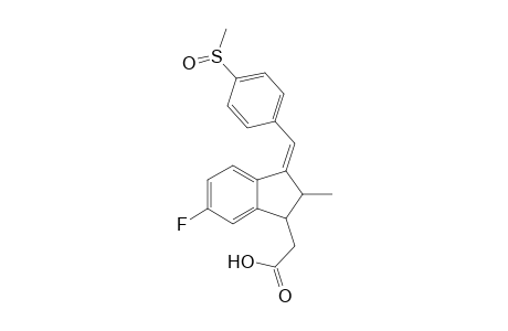 2-[(3Z)-6-fluoranyl-2-methyl-3-[(4-methylsulfinylphenyl)methylidene]-1,2-dihydroinden-1-yl]ethanoic acid