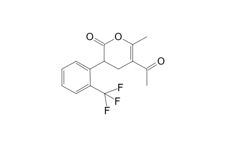 5-Acetyl-6-methyl-3-(2-trifluoromethyl-phenyl)-3,4-dihydro-2H-pyran-2-one