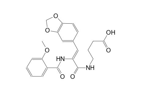 4-({(2Z)-3-(1,3-benzodioxol-5-yl)-2-[(2-methoxybenzoyl)amino]-2-propenoyl}amino)butanoic acid