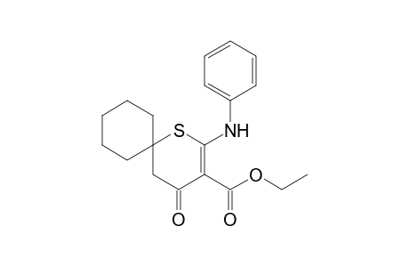 Ethyl 2-anilino-4-oxo-1-thiaspiro[5.5]undec-2-ene-3-carboxylate