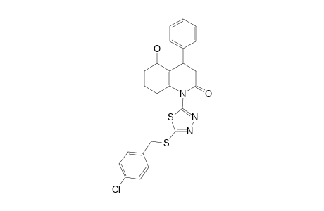 1-[5-[(4-chlorobenzyl)thio]-1,3,4-thiadiazol-2-yl]-4-phenyl-4,6,7,8-tetrahydro-3H-quinoline-2,5-quinone