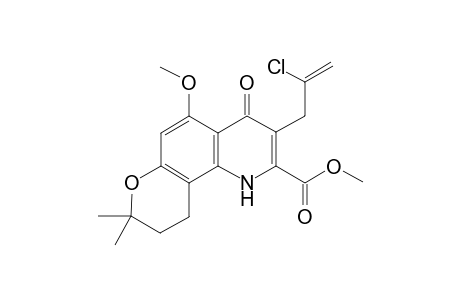 4H-Pyrano[2,3-h]quinoline-2-carboxylic acid, 3-(2-chloro-2-propenyl)-1,8,9,10-tetrahydro-5-methoxy-8,8-dimethyl-4- oxo-, methyl ester