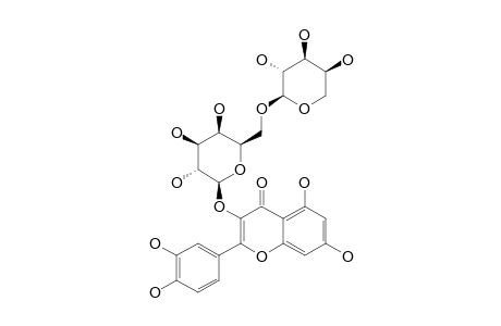 QUERCETIN-3-O-ALPHA-L-ARABINOPYRANOSYL-(1->6)-BETA-D-GALACTOPYRANOSIDE