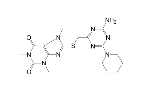 1H-purine-2,6-dione, 8-[[[4-amino-6-(1-piperidinyl)-1,3,5-triazin-2-yl]methyl]thio]-3,7-dihydro-1,3,7-trimethyl-