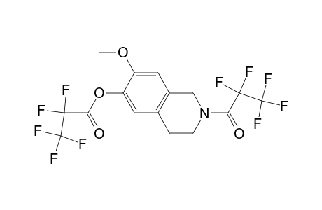 1,2,3,4-Tetrahydro-7-methoxy-6-pentafluoroethylcarbonyloxy-2-pentafluoroethylcarbonyl-isoquinoline