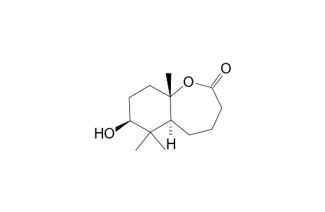 Decahydro-7-.beta.-hydroxy-6,6,9a.beta.-trimethyl-2-oxo-1-benzoxepin
