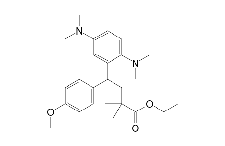 Ethyl 4-(2,5-bis(dimethylamino)phenyl)-4-(4-methoxyphenyl)-2,2-dimethylbutanoate