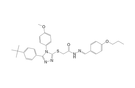 2-{[5-(4-tert-butylphenyl)-4-(4-methoxyphenyl)-4H-1,2,4-triazol-3-yl]sulfanyl}-N'-[(E)-(4-propoxyphenyl)methylidene]acetohydrazide