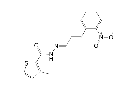 3-methyl-N'-[(E,2E)-3-(2-nitrophenyl)-2-propenylidene]-2-thiophenecarbohydrazide