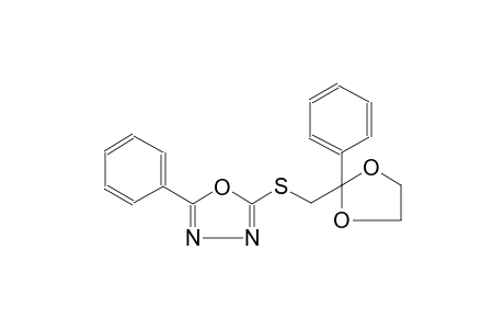 2-Phenyl-5-[(2-phenyl-1,3-dioxolan-2-yl)methylsulfanyl]-1,3,4-oxadiazole