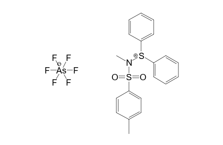 Sulfonium, [methyl[(4-methylphenyl)sulfonyl]amino]diphenyl-, hexafluoroarsenate(1-), salt
