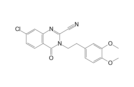 7-Chloranyl-3-[2-(3,4-dimethoxyphenyl)ethyl]-4-oxidanylidene-quinazoline-2-carbonitrile