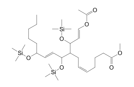 8-(1-trimethylsiloxy-3-acetoxy-2-propenyl)-9,12-di(trimethylsiloxy)heptadeca-5(Z),10(E)-dienoic acid methyl ester