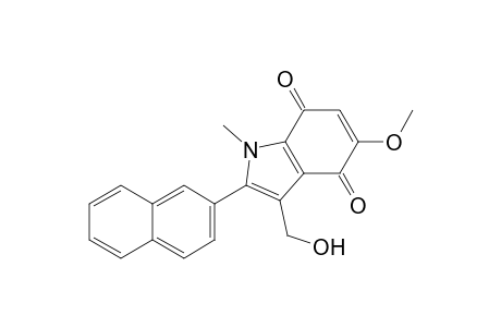 3-(hydroxymethyl)-5-methoxy-1-methyl-2-(2-naphthalenyl)indole-4,7-dione