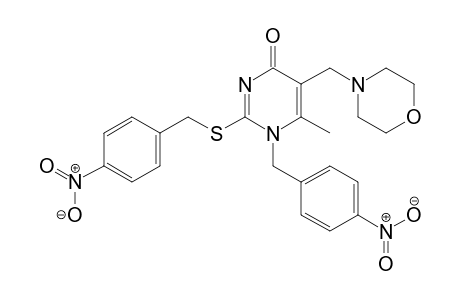 2-p-nitrobenzylthio-1-p-nitrobenzyl-5-morpholinomethyl-6-methyluracil