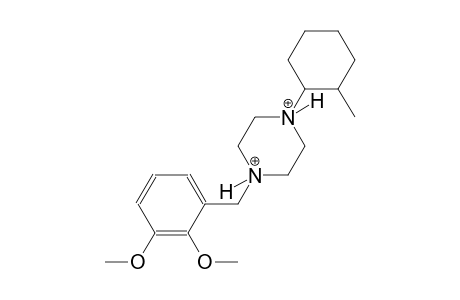 1-(2,3-dimethoxybenzyl)-4-(2-methylcyclohexyl)piperazinediium