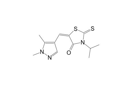 (5E)-5-[(1,5-dimethyl-1H-pyrazol-4-yl)methylene]-3-isopropyl-2-thioxo-1,3-thiazolidin-4-one