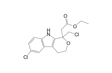 2-[6-chloro-1-(chloromethyl)-4,9-dihydro-3H-pyrano[3,4-b]indol-1-yl]acetic acid ethyl ester