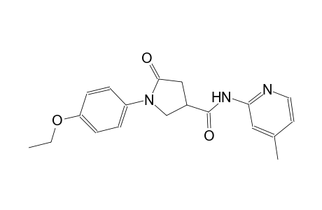 3-pyrrolidinecarboxamide, 1-(4-ethoxyphenyl)-N-(4-methyl-2-pyridinyl)-5-oxo-