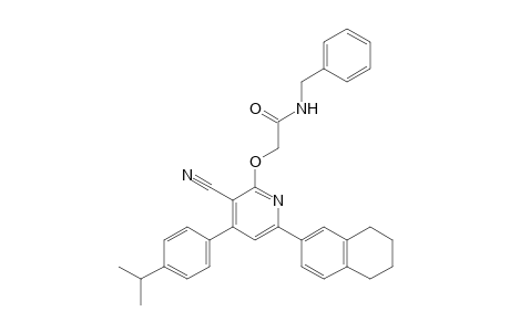 N-Benzyl-2-[3-cyano-4-(4-isopropyl-phenyl)-6-(5,6,7,8-tetrahydronaphthalen-2-yl)-pyridin-2-yloxy]-acetamide