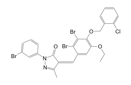 (4Z)-2-(3-bromophenyl)-4-{2,3-dibromo-4-[(2-chlorobenzyl)oxy]-5-ethoxybenzylidene}-5-methyl-2,4-dihydro-3H-pyrazol-3-one