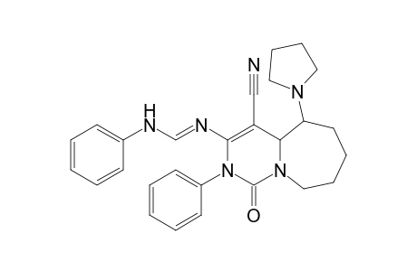 N-(4-Cyano-1-oxo-2-phenyl-5-(pyrrolidin-1-yl)-1,2,4a,5,6,7,8,9-octahydropyrimido[1,6-a]azepin-3-yl)-N-phenylformamidine
