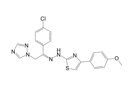 N-[(E)-[1-(4-chlorophenyl)-2-(1,2,4-triazol-1-yl)ethylidene]amino]-4-(4-methoxyphenyl)-1,3-thiazol-2-amine