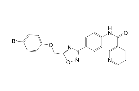 N-(4-{5-[(4-bromophenoxy)methyl]-1,2,4-oxadiazol-3-yl}phenyl)nicotinamide