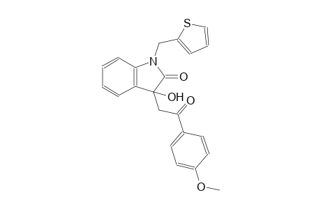 2H-indol-2-one, 1,3-dihydro-3-hydroxy-3-[2-(4-methoxyphenyl)-2-oxoethyl]-1-(2-thienylmethyl)-