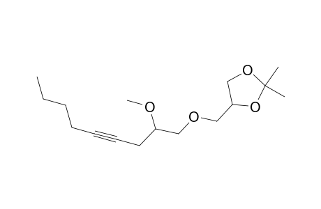 1,3-Dioxolane, 4-[[(2-methoxy-4-nonynyl)oxy]methyl]-2,2-dimethyl-