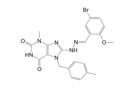 5-bromo-2-methoxybenzaldehyde [3-methyl-7-(4-methylbenzyl)-2,6-dioxo-2,3,6,7-tetrahydro-1H-purin-8-yl]hydrazone