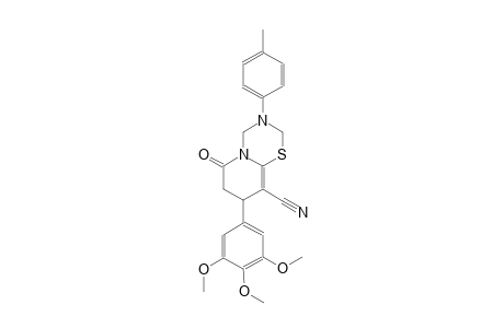 2H,6H-pyrido[2,1-b][1,3,5]thiadiazine-9-carbonitrile, 3,4,7,8-tetrahydro-3-(4-methylphenyl)-6-oxo-8-(3,4,5-trimethoxyphenyl)-