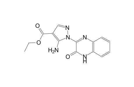 1H-pyrazole-4-carboxylic acid, 5-amino-1-(3,4-dihydro-3-oxo-2-quinoxalinyl)-, ethyl ester