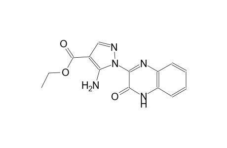 1H-pyrazole-4-carboxylic acid, 5-amino-1-(3,4-dihydro-3-oxo-2-quinoxalinyl)-, ethyl ester