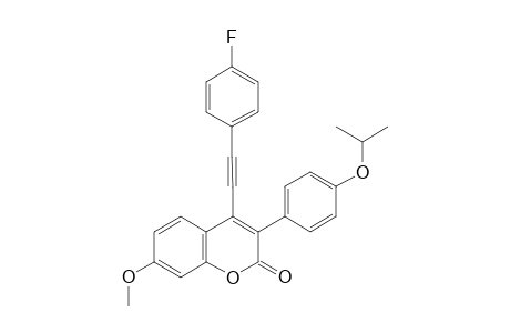 4-((4-fluorophenyl)ethynyl)-3-(4-isopropoxyphenyl)-7-methoxy-2H-chromen-2-one