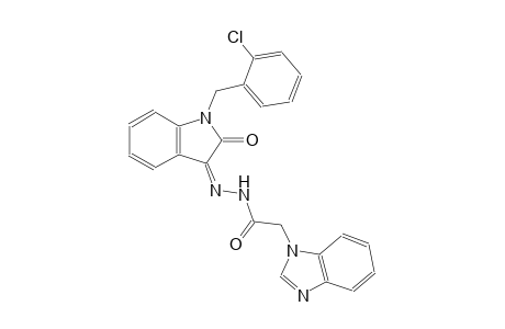 1H-benzimidazole-1-acetic acid, 2-[(3Z)-1-[(2-chlorophenyl)methyl]-1,2-dihydro-2-oxo-3H-indol-3-ylidene]hydrazide